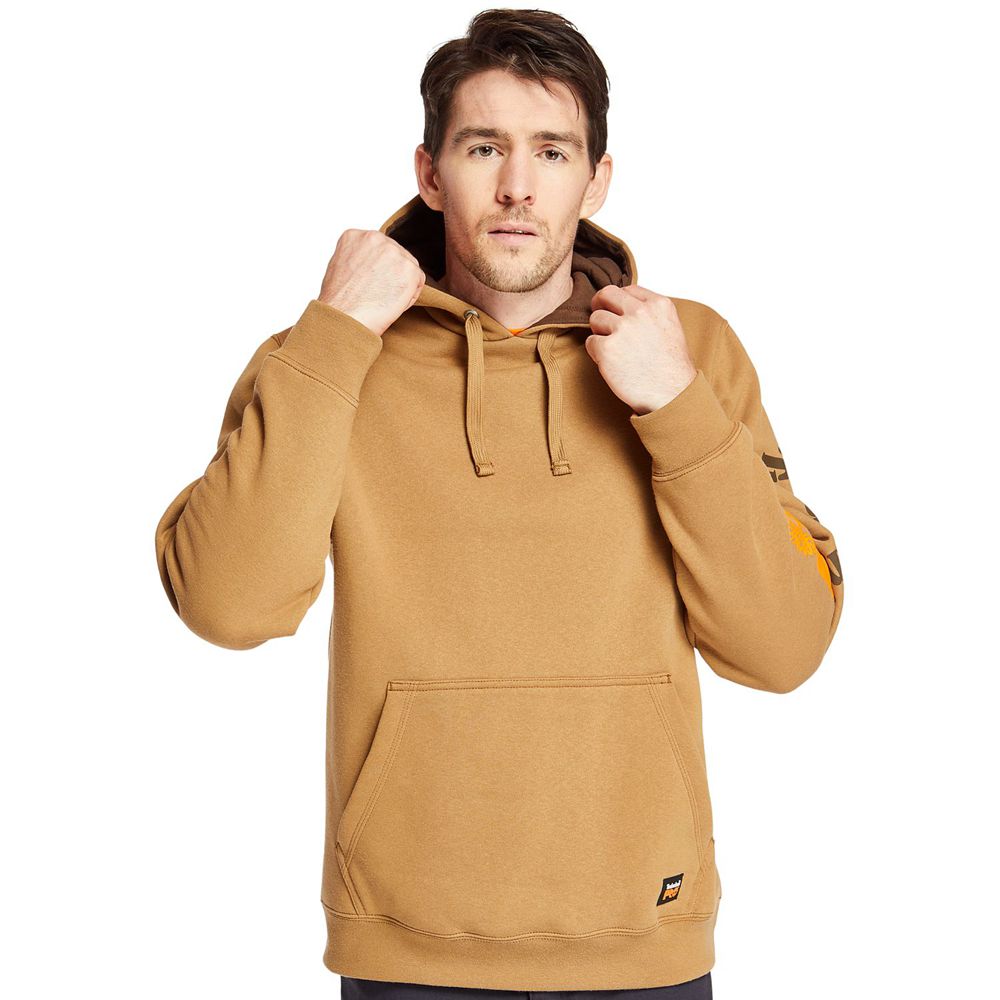 Timberland Mens Sweatshirts PRO® Hood Honcho Pullover Hoodie - Brown - India DV1528397